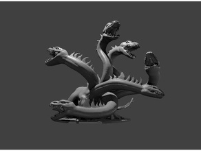 hydra oyuncaklar oyunlar timsah canavar crocidile fantezi oyun Yunanistan Yunan mitolojisi heykel minyatür rol yapma rpg yılan masa 3d print model - Mito3D