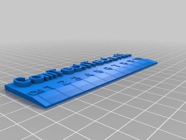 meine angepasste Herrscher office 3D print model - Mito3D