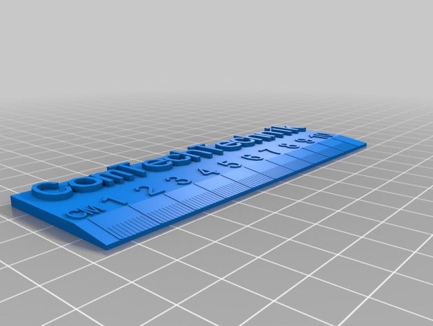 özelleştirilmiş hükümdarı benim ofis 3D print model - Mito3D