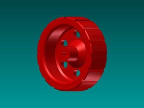 rueda de 47 mm eje 3mm rc los vehículos 3d print model - Mito3D