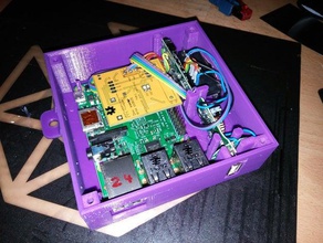 case raspberry pi b+ 2 usb-soundcard 12v vehicle usb adapter electronics 3d print model - Mito3D