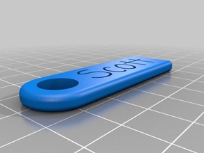 scott keychain accessories customized 3d print model - Mito3D