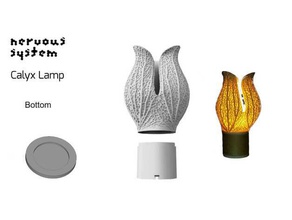 Nervensystem Kelch-Lampe untere Platte Dekor Beleuchtung 3d print model - Mito3D