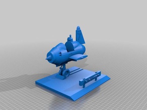 blue number 7 ship 3d printing 3d print model - Mito3D