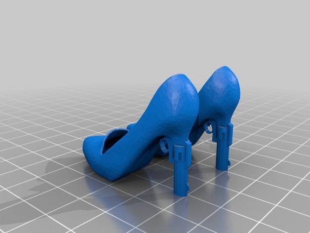 redneck revolver high heel shoes fashion 3D print model - Mito3D