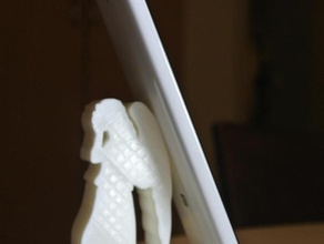 weeping angel stand pour téléphone mobile 3d print model - Mito3D