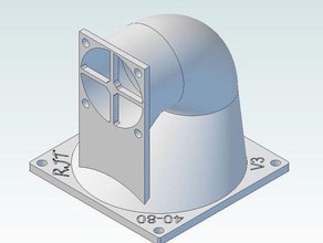 Allzweck-40 mm 80 fan duct 3d Drucker Zubehör 3d print model - Mito3D