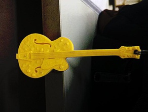 keyring gretsch Kunst gretch Gitarre instrument mini-Gitarre Replikat white falcon 3d print model - Mito3D