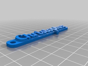 christopher keychain keychains customized 3d print model - Mito3D