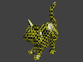 checkered cat 5mm animals 3d print model - Mito3D