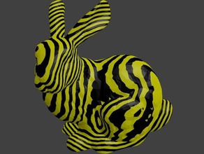çizgili tavşan hayvanlar 3d print model - Mito3D