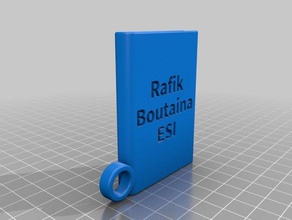 rafikboutaina-livre trousseau bêta de porte-clés personnalisé 3d print model - Mito3D