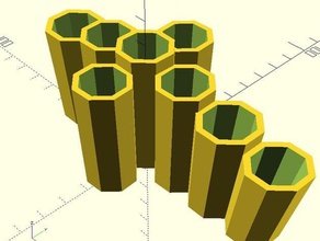 tiered Bleistift-Halter - Organisation cool honeycomb openscad 3d print model - Mito3D