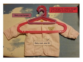 baby coat hanger newborn infant organization clothes kleiderbgel new born sugling toddler 3d print model - Mito3D