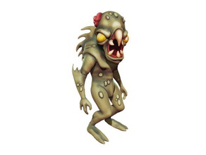 zombie alien mutant zombwar les créatures 3dmodel caractère jeu vidéo 3d print model - Mito3D