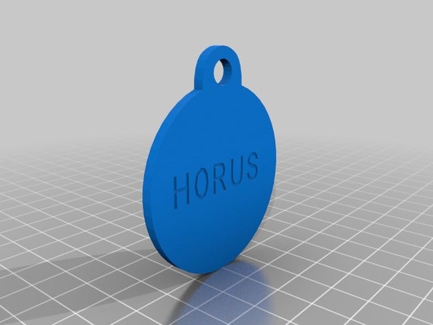 horus tag de cão animais estimação personalizado 3D print model - Mito3D