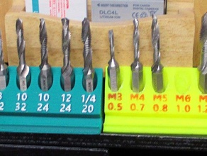 holder 6 piece hex drill tap bits tool holders boxes greenlee 3d print model - Mito3D