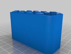 meine angepasste Batteriefach aa 10 unten Container 3d print model - Mito3D