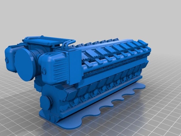 a man diesel motor engenharia 3D print model - Mito3D