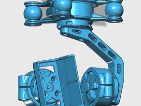abrir brushless cardan 3-eixo rc veículos câmera dji inspirado a gopro quadcopter 3d print model - Mito3D