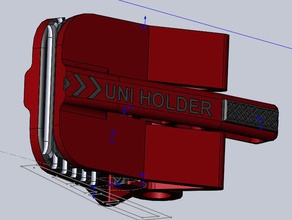 support universel de surveiller en caoutchouc abs bureau 3d print model - Mito3D