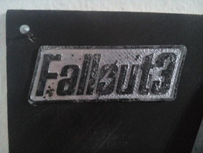 fallout 3-logo Zeichen logos 3d print model - Mito3D