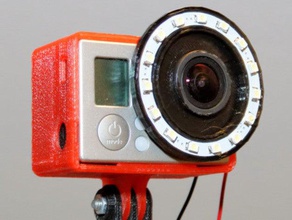 gopro-Ringlicht Grundplatte Kamera gopro hero led-Halter mount 3d print model - Mito3D