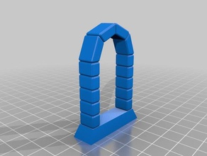 my customized stone door buildings structures 3d print model - Mito3D