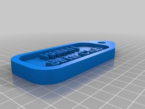 hawaii club de natation l'étiquette bagage ménage personnalisé 3d print model - Mito3D