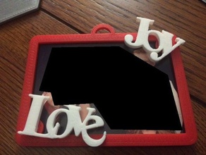 christmas ornament picture frame art 3d print model - Mito3D