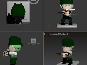 zoro personagem pessoas 3d print model - Mito3D