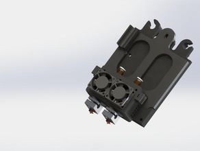 Doppel-e3d-v6-mount taz Drucker Teile Doppel-extruder e3dv6 lulzbot 3d print model - Mito3D