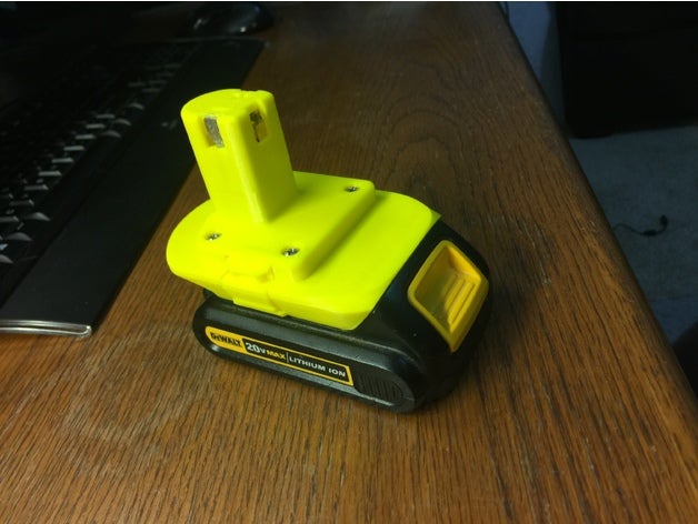 dewalt lithium 20vmax ryobi one+ 18 volt adapter hand tools battery 3D print model - Mito3D