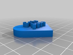 my customized heart message 3d print model - Mito3D