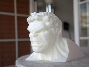hulk esculturas do busto cabeza vaso de flores a cabeça macetero super-herói superheroe 3d print model - Mito3D