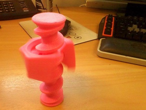corte a gravidade do parafuso mecânico brinquedos 3d print model - Mito3D