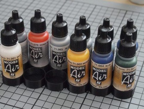 vallejo 17ml airbrush-Farbe-Halter hobby Flasche stand 3d print model - Mito3D