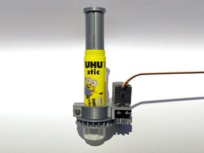 glue stick actuator robotics arm gear gears lift linear minion minions robot robotic screw servo 3d print model - Mito3D