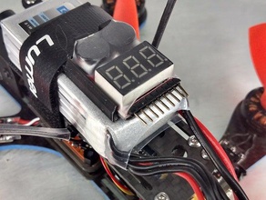 voltage alarm lipo strap mount rc vehicles 3d print model - Mito3D