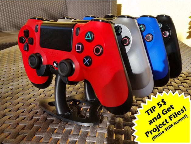 dualshock 4 multiple stand toy game accessories controller holder playstation ps4 sony support 3D print model - Mito3D
