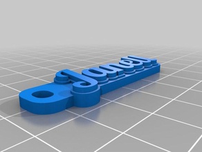 janell tag Schlüsselanhänger angepasst 3d print model - Mito3D