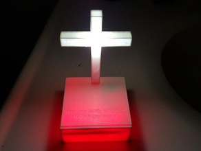 cross night light decor 3d print model - Mito3D
