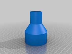 my customized parametric air duct diameter adapter replacement parts 3d print model - Mito3D