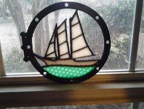 porthole view art stained glass steam stem tvy 3d print model - Mito3D