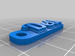 özelleştirilmiş çok satırlı etiket anahtarlığım Anahtarlık 3d print model - Mito3D