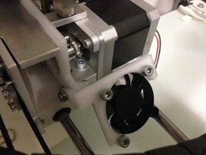 leapfrog creatr fan plate mount 3d printer parts openjscad 3d print model - Mito3D