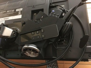 soporte de monitor remoto titular auricular cargador la oficina apple tv diy montaje del usb vornado zdnet 3d print model - Mito3D