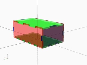 customizable laser-cut box finger joints containers customizer openscad 3d print model - Mito3D
