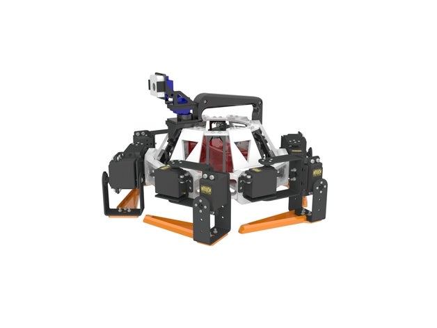 ozer hexápodo v-01 open-hardware modular impreso en 3d del robot usando raspberry pi, arduino la robótica 3D print model - Mito3D
