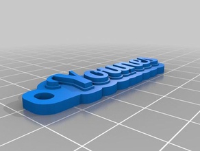 minha personalizado de várias linhas tag porta-chaves chaveiros 3d print model - Mito3D